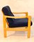 Scandinavian Armchair with Navy Velvet Fabric, 1950s 1