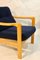 Scandinavian Armchair with Navy Velvet Fabric, 1950s 4