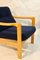 Scandinavian Armchair with Navy Velvet Fabric, 1950s, Image 4