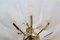 Lámpara de araña francesa de latón y cristal de Murano, años 70, Imagen 5