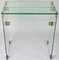 French Glass & Bronze Console Table, 1960s 1