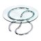Steel, Chrome & Glass Cobra Coffee Table by Giotto Stoppino, 1970s, Image 1