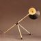Lampada da tavolo o da parete regolabile in ottone, Francia, anni '50, Immagine 4
