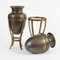 Antique Art Nouveau Brass Vases on Stands, 1900s, Set of 2 2