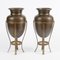 Antike Jugendstil Vasen aus Messing auf Gestellen, 1900er, 2er Set 3