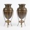 Antique Art Nouveau Brass Vases on Stands, 1900s, Set of 2 3