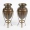 Antique Art Nouveau Brass Vases on Stands, 1900s, Set of 2 4