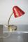 Lámpara de mesa roja de Luminalite, años 50, Imagen 5
