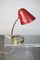 Lampe de Bureau Rouge de Luminalite, 1950s 5