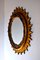 Specchio a forma di sole vintage in legno, anni '60, Immagine 3