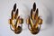 Mid-Century Gold Wrought Iron Sconces, 1950s, Set of 2 2