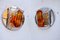Apliques brutalistas en naranja de cristal de Murano de Paolo Venini para SALIR Murano, años 70. Juego de 2, Imagen 5