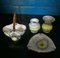 Juego de cerámicas esmaltadas en gris y amarillo brillante de Bay Keramik, años 50. Juego de 7, Imagen 3