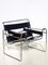 Bauhaus Black Leather Wassily Chair by Marcel Breuer for Gavina, 1960s 1