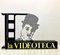 Acrylic Glass Film Library Charlie Chaplin Sign, 1980s, Image 1