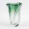 Vintage Green Glass Vase from Val Saint Lambert, 1960s 1