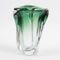 Vintage Green Glass Vase from Val Saint Lambert, 1960s 4