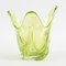 Vintage Green Glass Vase from Val Saint Lambert, 1960s 3