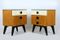 Mid-Century Nightstands with Black Glass Tops from UP Zavody, 1960s, Set of 2 3
