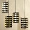 Black & Aluminium Pendant Lamps by Hoogervorst for Anvia, 1960s, Set of 4 2