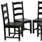 Ebonized Solid Oak Art Deco Dining Chairs, 1930s, Set of 4, Image 5