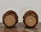 Portacandele antichi in legno di albero da frutta intagliato, set di 2, Immagine 7