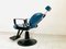 Vintage Blue Barber Chair, 1980s 8