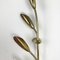 Large Modernist French Brass Floral Theatre Wall Light, 1950s 7