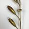 Large Modernist French Brass Floral Theatre Wall Light, 1950s 8