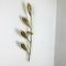 Large Modernist French Brass Floral Theatre Wall Light, 1950s 1