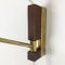 Danish Brass and Teak Wall Light, 1960s 4