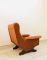 Vintage Modern Brown Skai Armchair 10