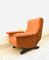 Vintage Modern Brown Skai Armchair 8