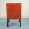 Italian Orange Velvet Chairs, 1970s, Set of 4, Image 7
