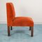 Italian Orange Velvet Chairs, 1970s, Set of 4, Image 6