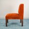 Sedie in velluto arancione, Italia, anni '70, set di 4, Immagine 8