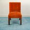 Italian Orange Velvet Chairs, 1970s, Set of 4 9