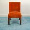 Italian Orange Velvet Chairs, 1970s, Set of 4, Image 9