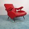 Fauteuil Inclinable Rouge, 1970s 2