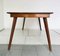 Vintage Wooden Table with Green Glass Top, 1950s 11