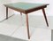 Vintage Wooden Table with Green Glass Top, 1950s 5