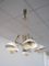 Brass & Painted Aluminum Ceiling Lamp by Lumen, 1950s 2