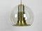 Large Space Age Ceiling Lamp with Glass Globe from Erco, 1960s 8