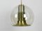 Large Space Age Ceiling Lamp with Glass Globe from Erco, 1960s, Image 8
