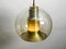 Large Space Age Ceiling Lamp with Glass Globe from Erco, 1960s, Image 7