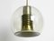 Large Space Age Ceiling Lamp with Glass Globe from Erco, 1960s, Image 1