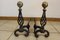 Vintage Modernist Andirons, Set of 2, Image 1