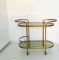 Vintage Brass & Smoked Glass Trolley, 1950s 7