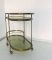 Vintage Brass & Smoked Glass Trolley, 1950s 11