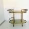 Vintage Brass & Smoked Glass Trolley, 1950s 1